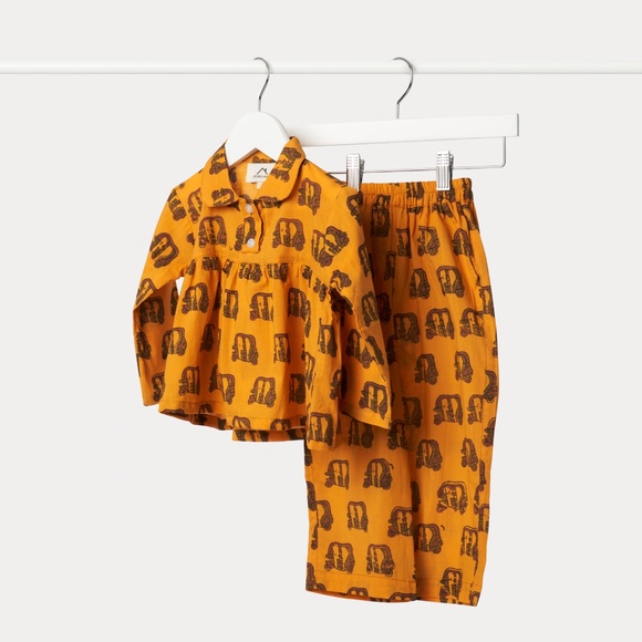 Kids 100% Cotton Pajama Set | Hand Block Print | 18M–6Y | Sensitive Skin Safe - Picture 6 of 6